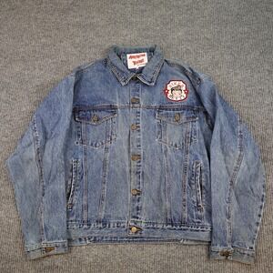 Vintage Betty Boop Denim Jacket Mens XL Biker Motorcycle Club American Toons